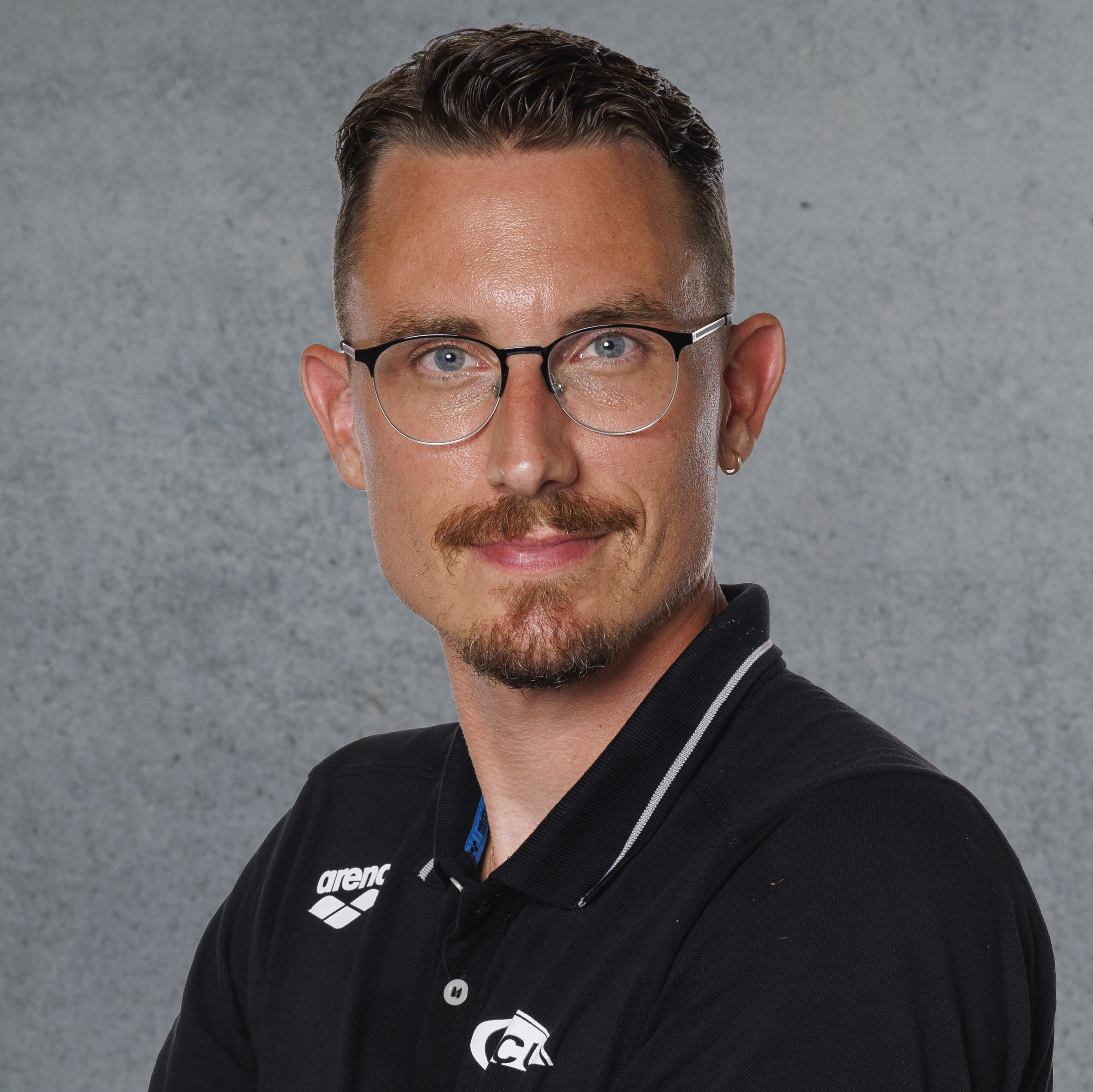 SC Uster's swim instructor Mario WEBER of Switzerland poses for a portrait during a studio photo session in Uster, Switzerland, Monday, Aug. 31, 2026. (Photo by Patrick B. Kraemer / MAGICPBK)