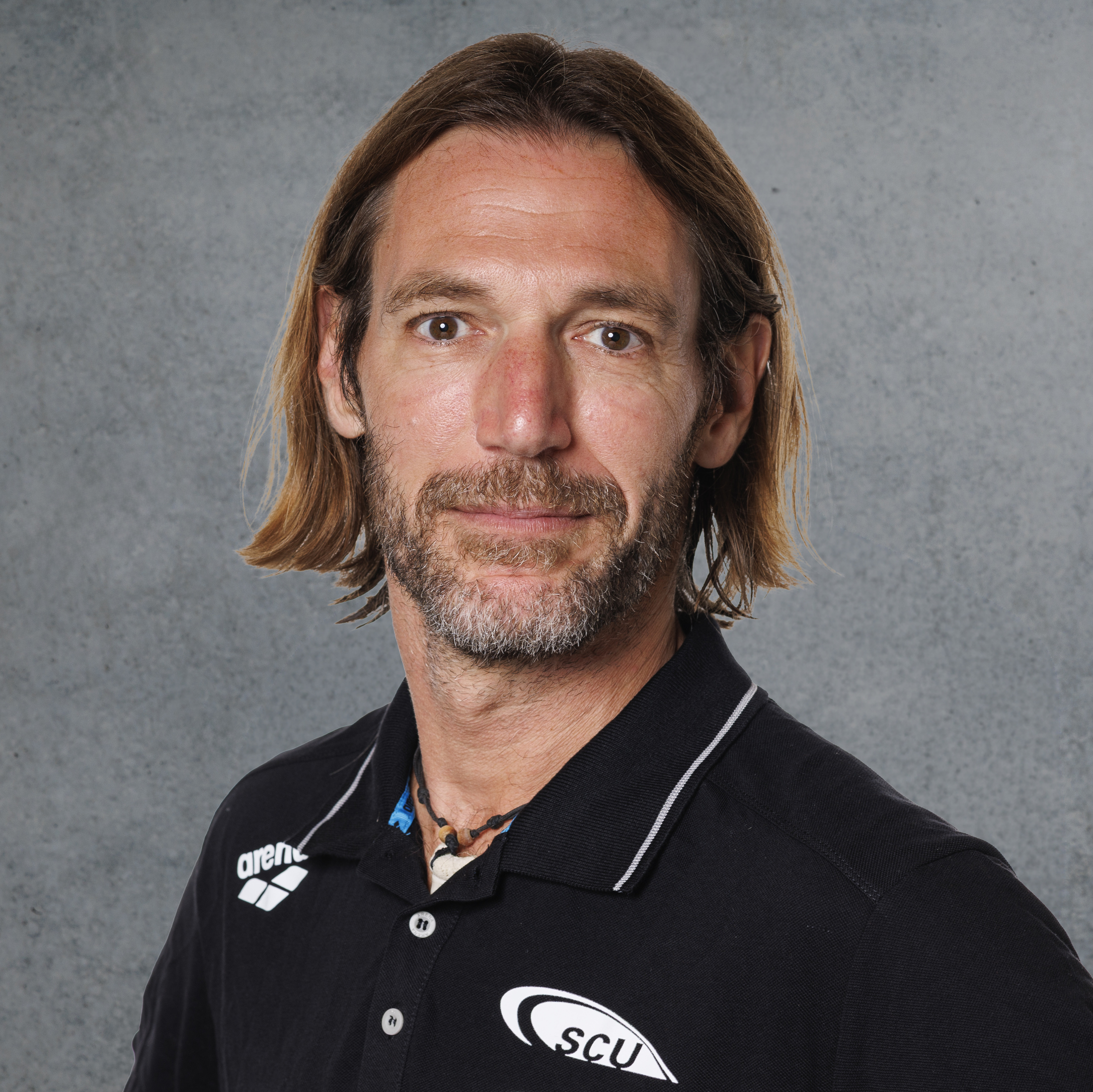 SC Uster's swim instructor Tobias HAFNER of Switzerland poses for a portrait during a studio photo session in Uster, Switzerland, Monday, Aug. 31, 2026. (Photo by Patrick B. Kraemer / MAGICPBK)